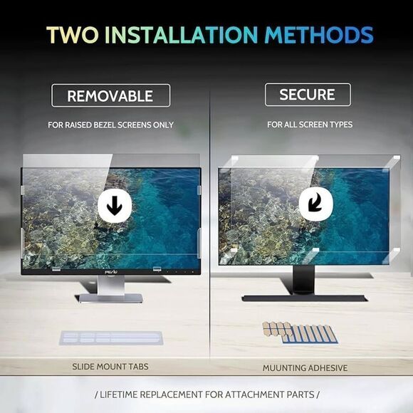 2-PACK 22 Inch 16:10 Computer Privacy Screen Widescreen Monitor - Picture 5 of 10